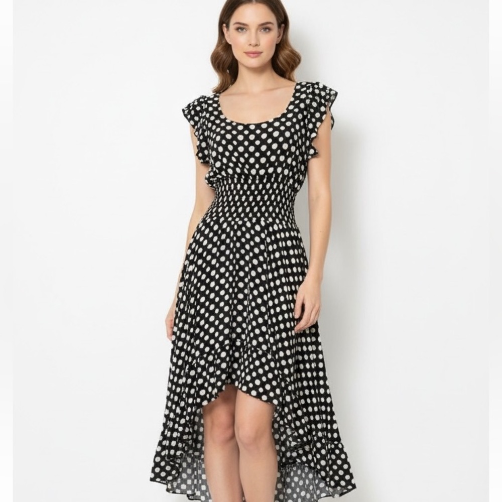 AMERICAN RAG Woman’s Floral|Polka dot Dress Womens Sz S